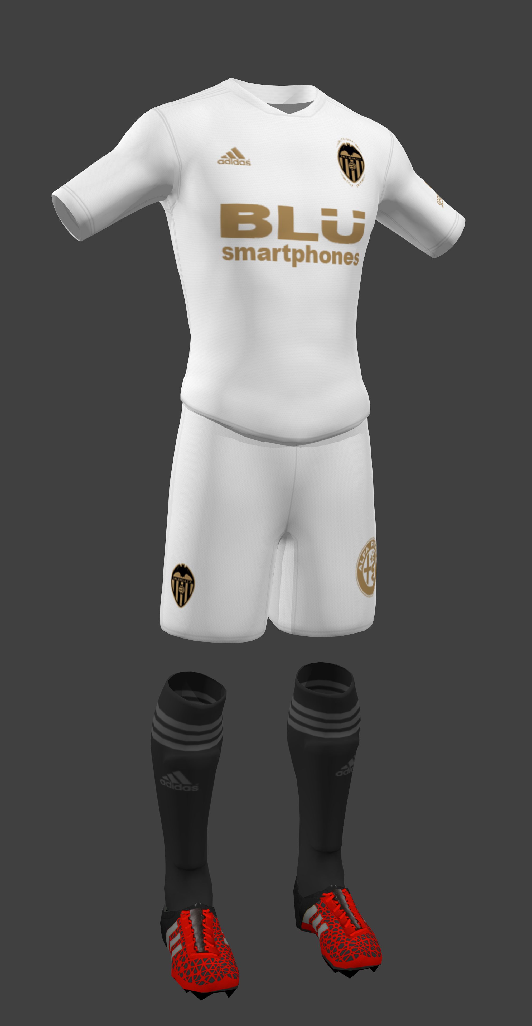 Valencia CF Home Kit 201819 FIFA 16 at ModdingWay