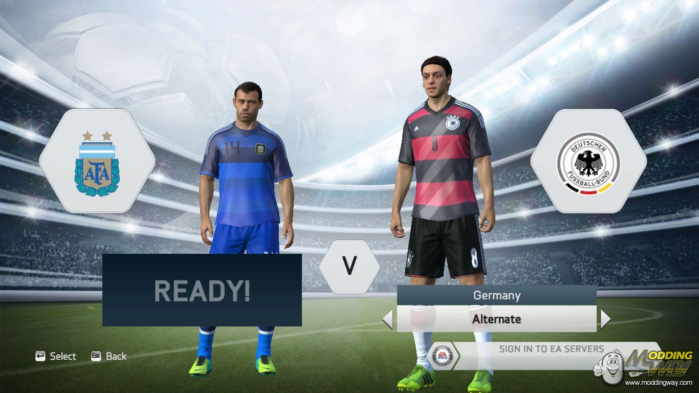 Germany New Home kit World Cup 2014 FIFA 14 at ModdingWay