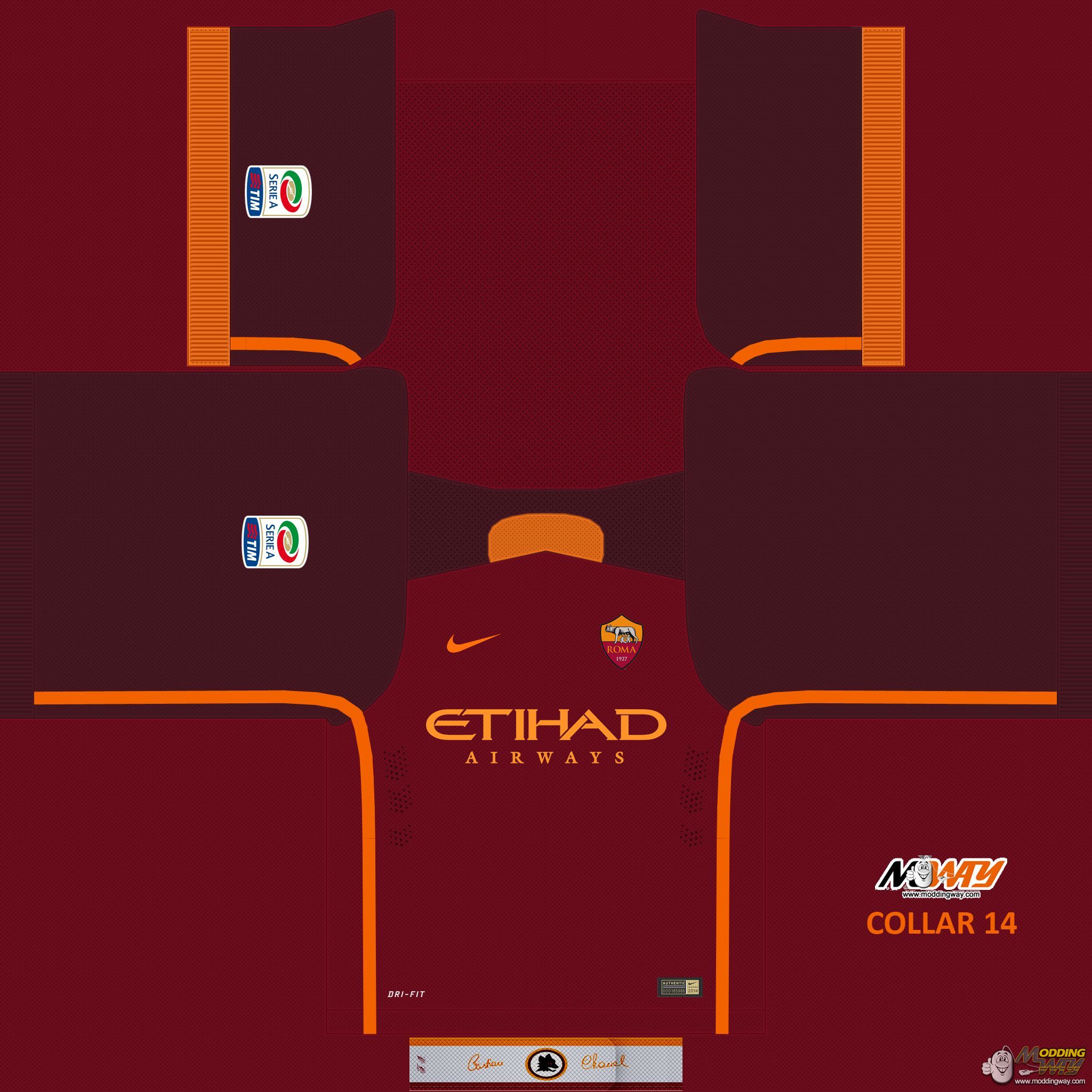 AS Roma Home 1516 HD FIFA 15 at ModdingWay