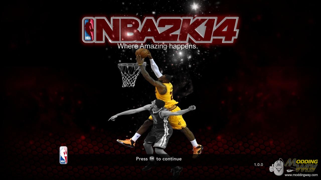 Lebron James Title Screen NBA 2K14 at ModdingWay