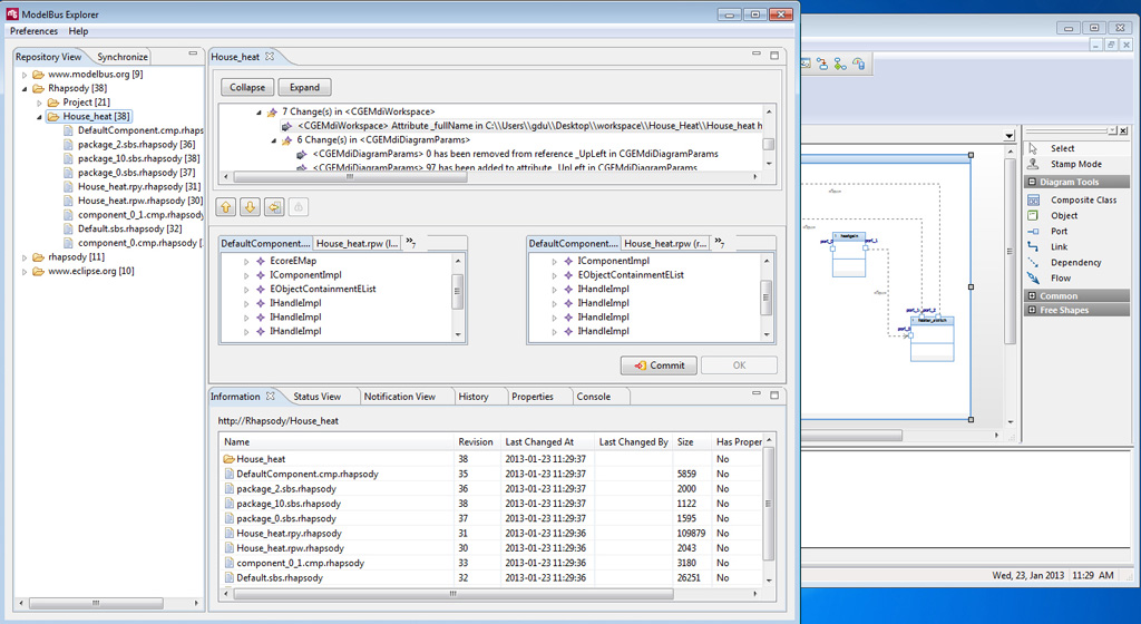ModelBus - IBM Rational Rhapsody Tool Adapter