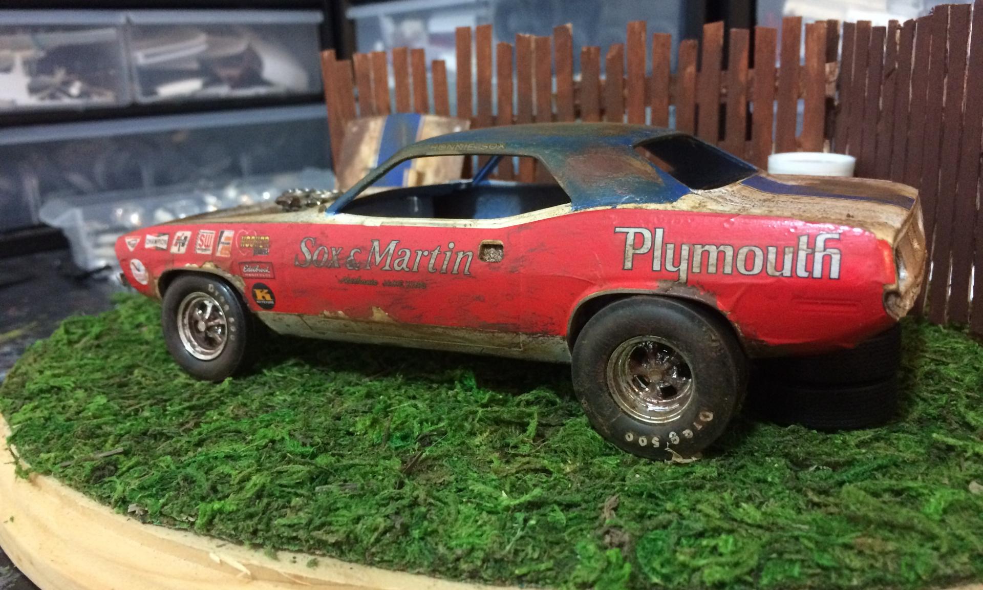 Sox and Martin cuda barn find WIP Dioramas Model Cars Magazine Forum