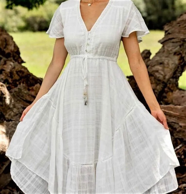 White Boho Maxi Dress Buy Bohemian Dresses Online Modella