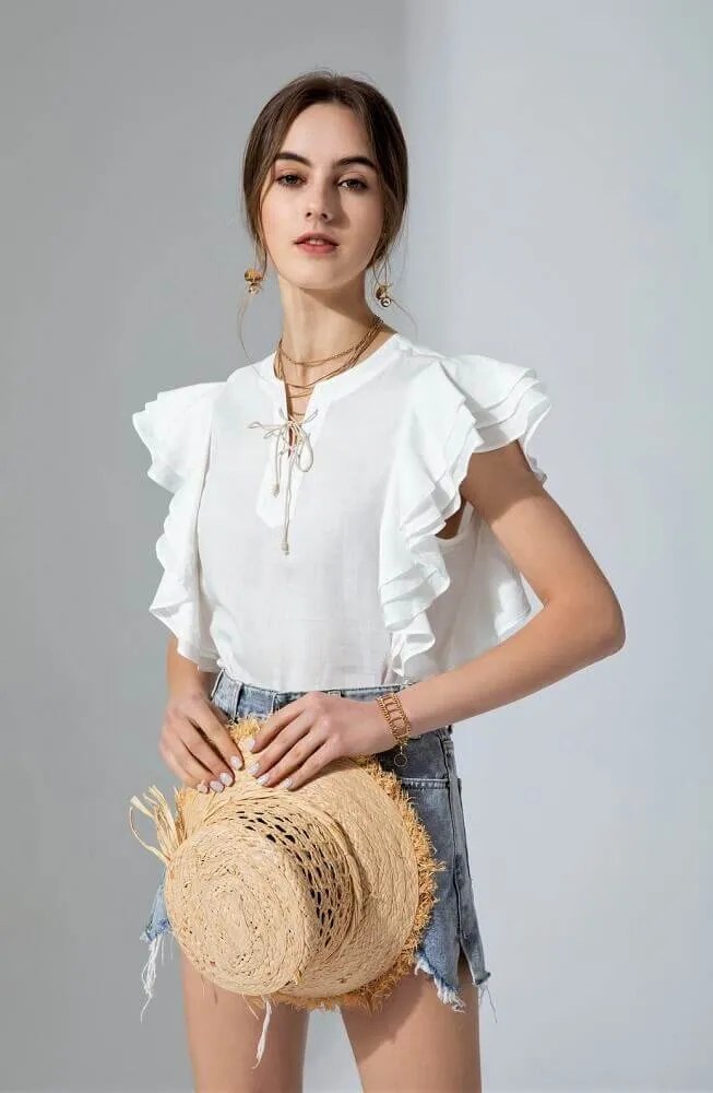Ruffle Blouse Buy Sensational Women's Tops Modella Australia