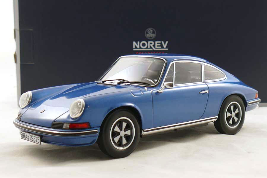 Modellauto Porsche 911 S Coupe (1973) blau metallic Limitiert auf