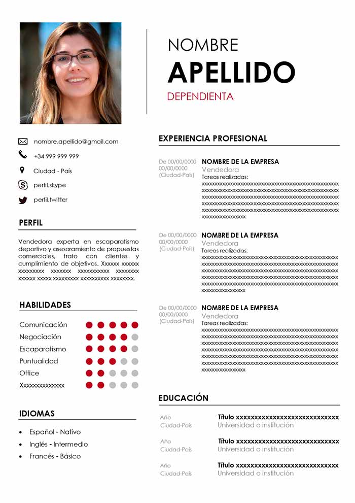 Modelos De Curriculum Vitae 2019 Sin Experiencia