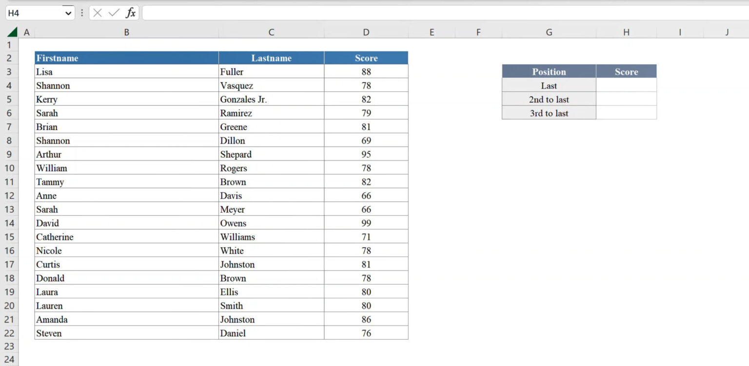 Excel Small Function
