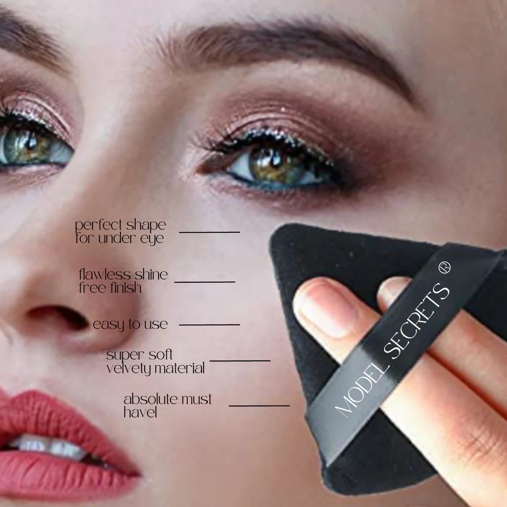 2 PIECE POWDER PUFF FACE TRIANGLE Model Secrets