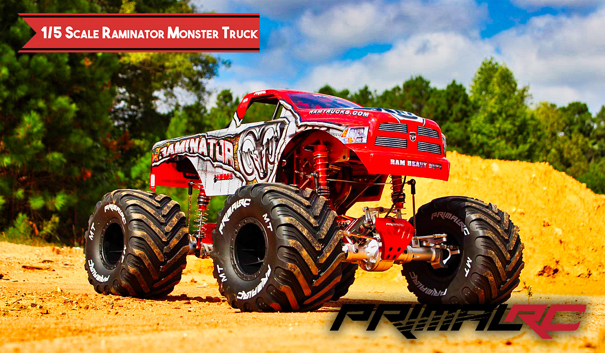 PRIMAL RC RAMINATOR 15 4WD GAS 49CC TWO STROKE MONSTER TRUCK RTR