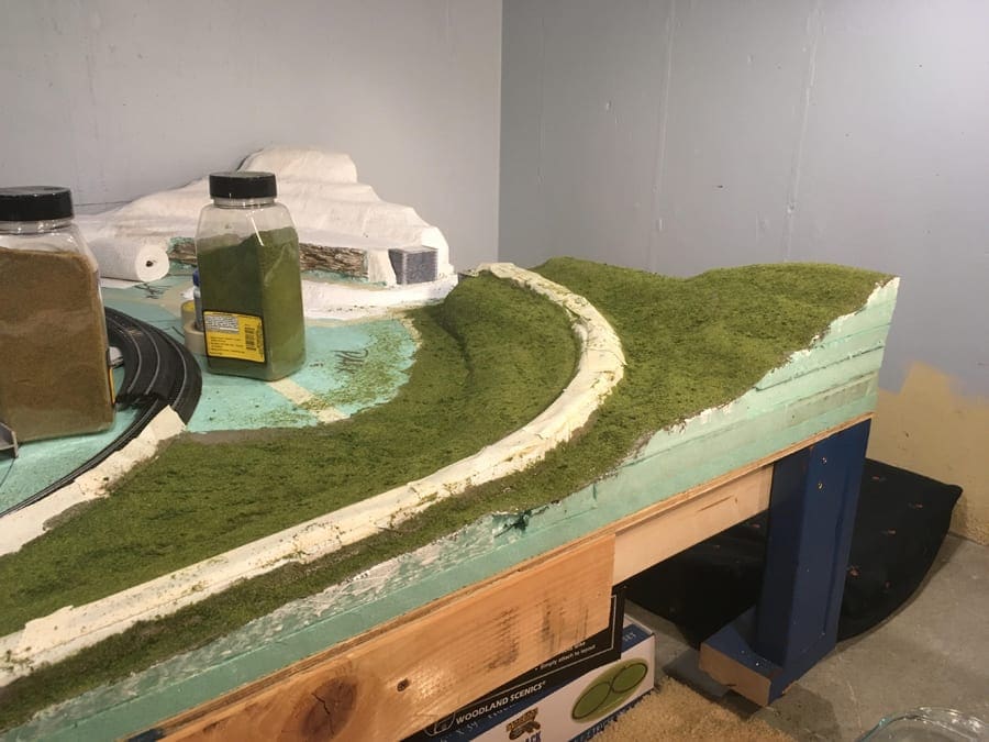 Detailed 4×8 HO Model Train Layout