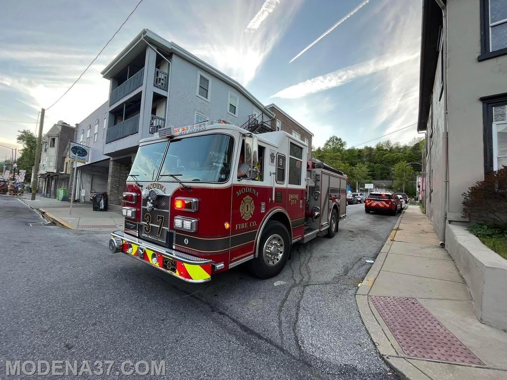 Working Building Fire in Coatesville City Modena Fire Company