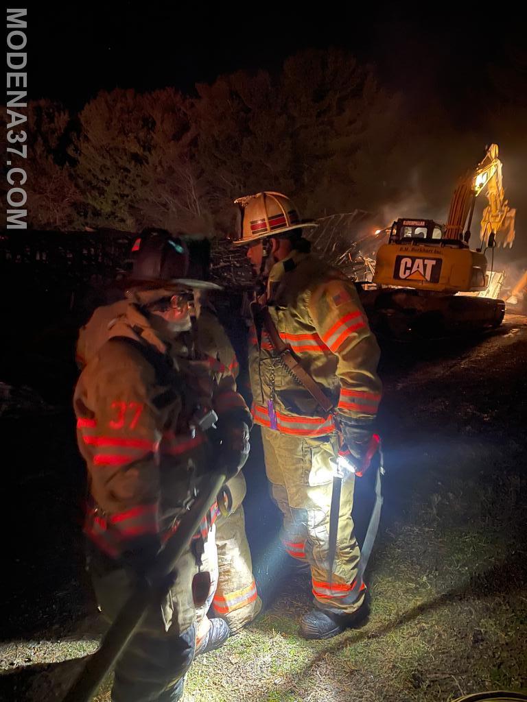 Barn Fire in Highland Township Modena Fire Company