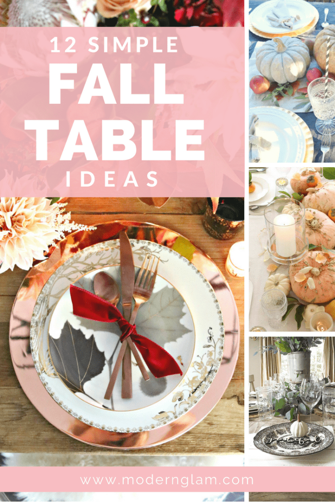 12 Simple Fall Table Ideas Modern Glam Entertaining