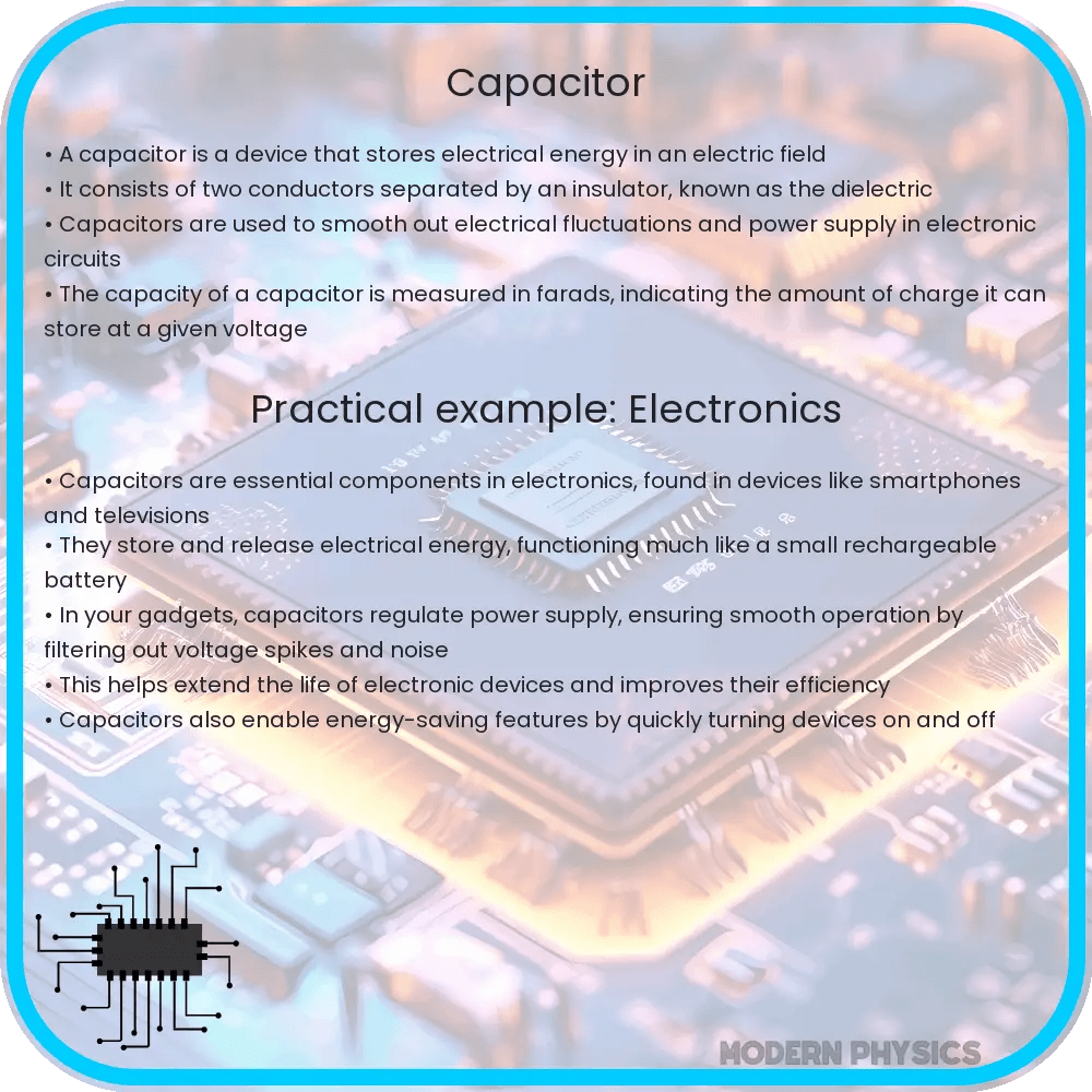 Capacitor Efficiency Charge Storage, Lifespan & Size