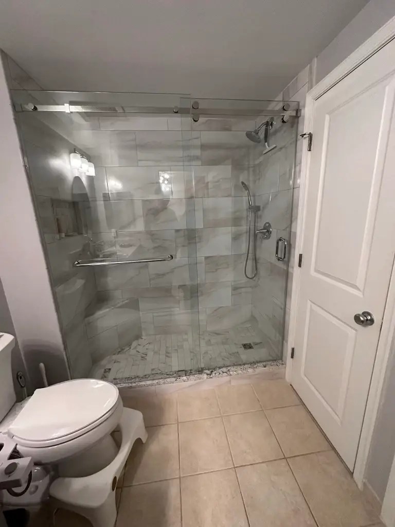 Modern Frameless Sliding Shower Doors Virginia