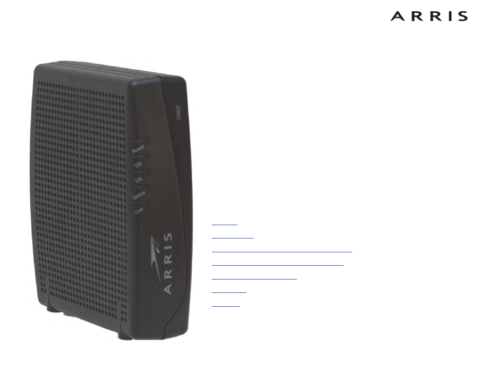 ARRIS CM820 User Guide Manuel d'utilisation Pages 46