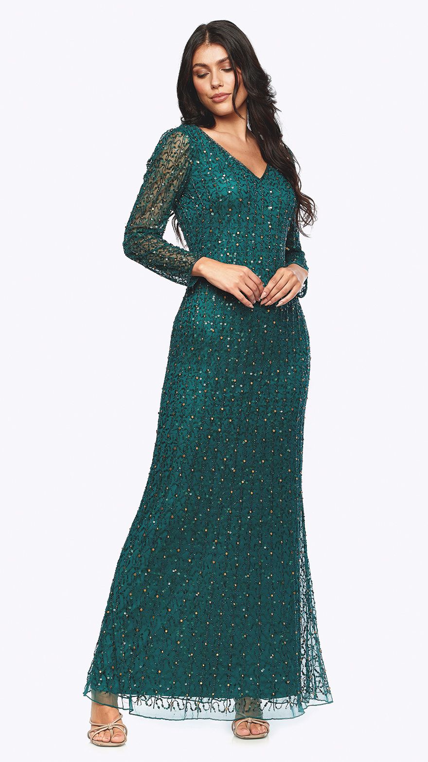 Long Beaded Dress ZADR21