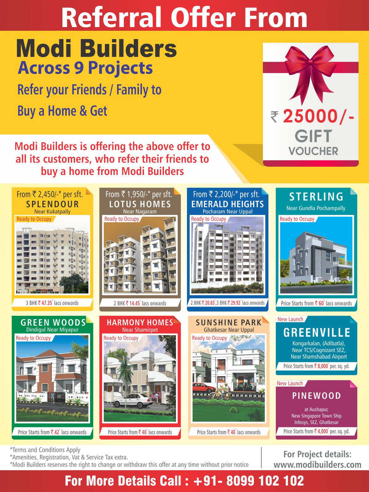 MODI BUILDERS Apartments Villas Plots Top Builders In Hyderabad