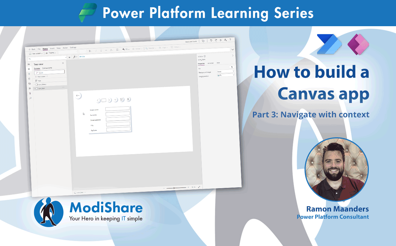 (Part 3) How to build a Canvas Power App Navigate with context