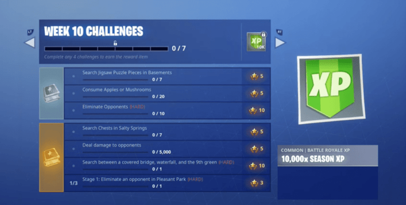 MOD Cheat Sheet Guide for Fortnite Battle Royale Season 5, Week 10 Challenges ModLabz