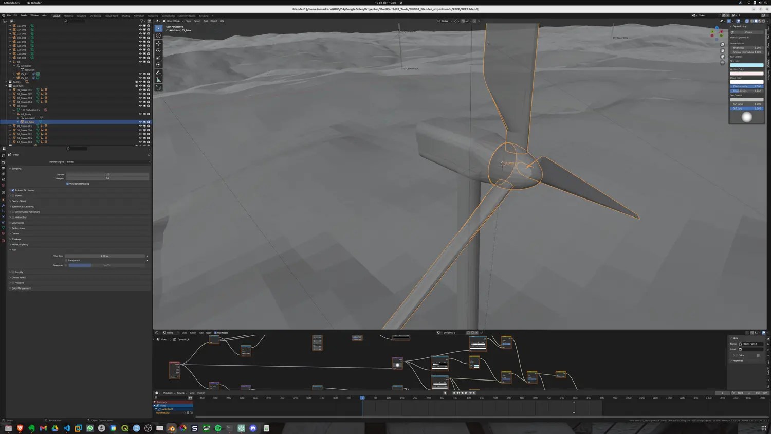 Creating Dynamic Wind Turbines with Blender