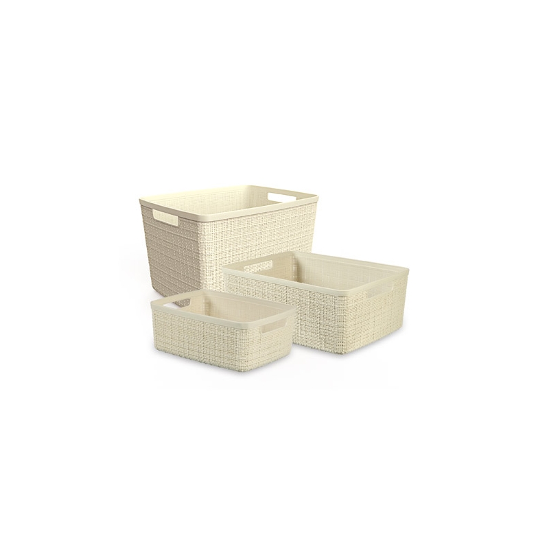 ⇒ Cesta rectangular jute curver 20l blanco roto Precio. Comprar con los Mejores Precios. Ofertas