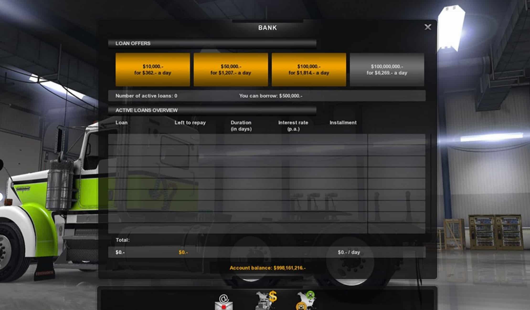 Higher Bank Loan v 2.0 Mod American Truck Simulator mod ATS mod