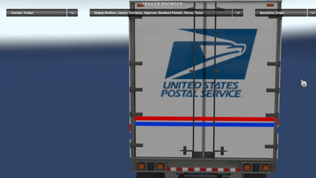 USPS Trailer Mod2 American Truck Simulator mod ATS mod