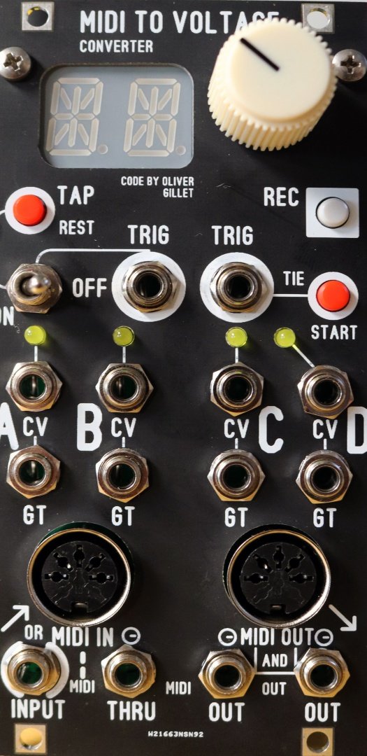 Blue Lantern Modules Enhanced Yarns Midi to CV converter DIY Eurorack
