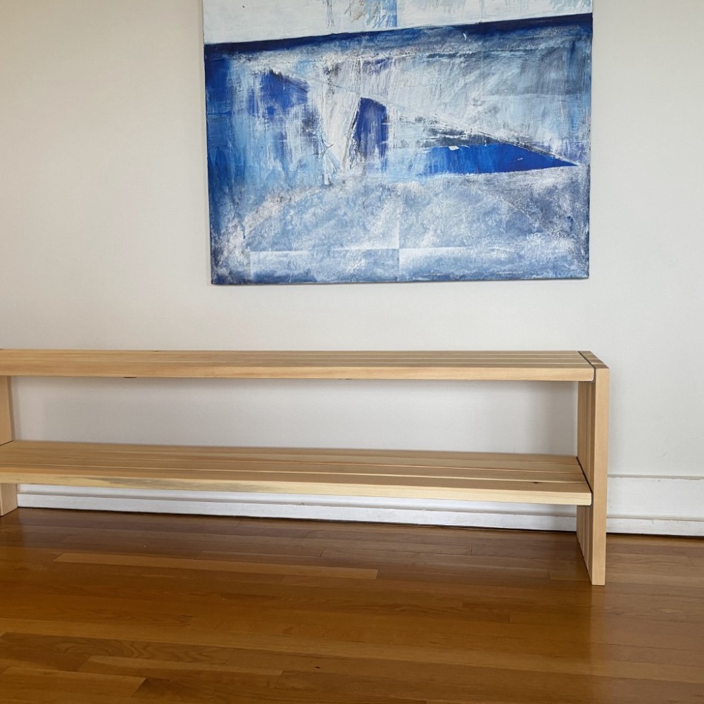 Wood and Metal Entryway Bench A Tidy Solution for Your Front Door.