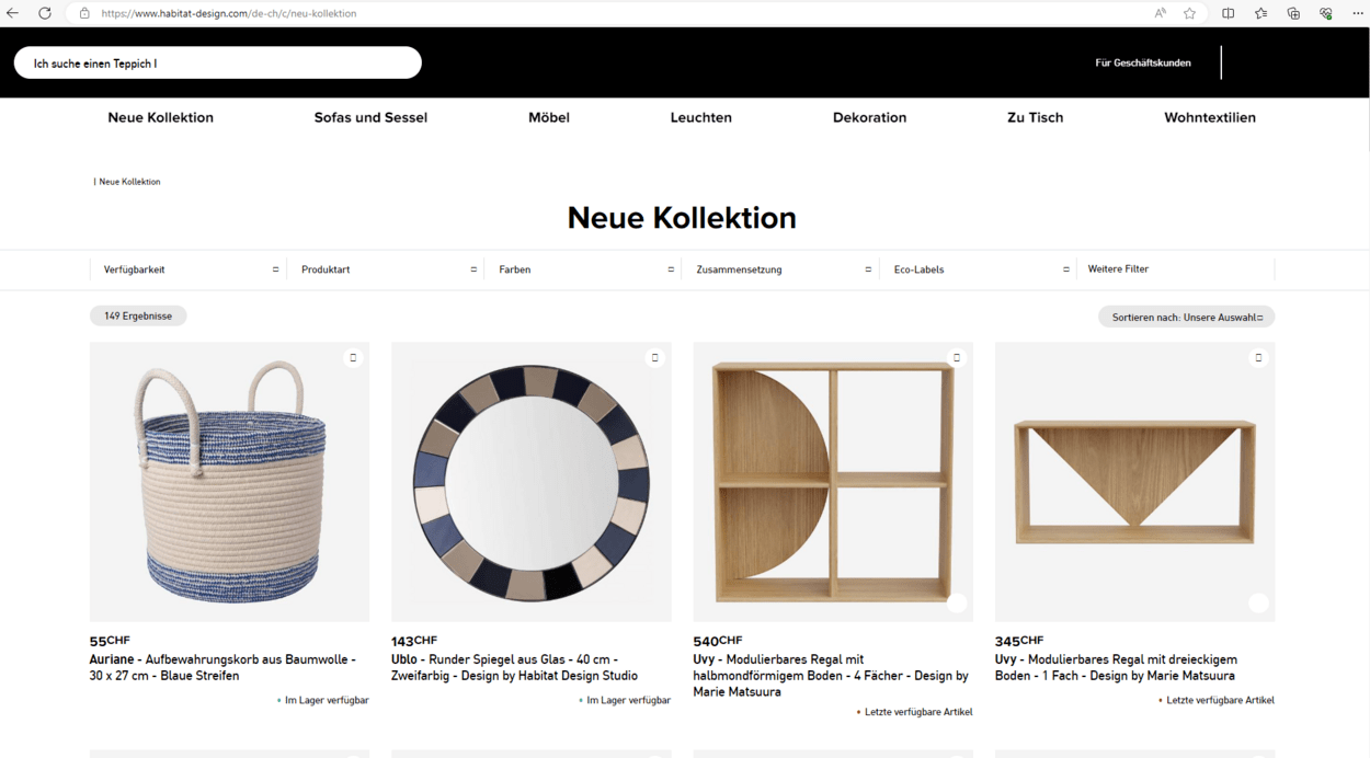 Habitat Design Suisse Hat Insolvenz angemeldet