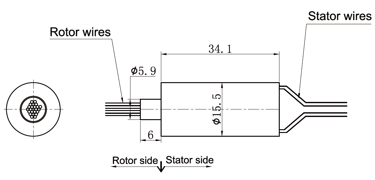 MMC397 series Electrical Rotary Connector Rotary Electrical Joint