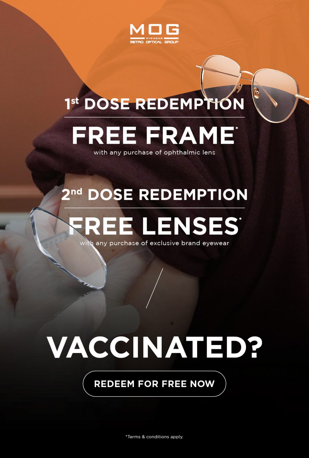 Vaccinated & Redeem For Free MOG Eyewear Metro Optical