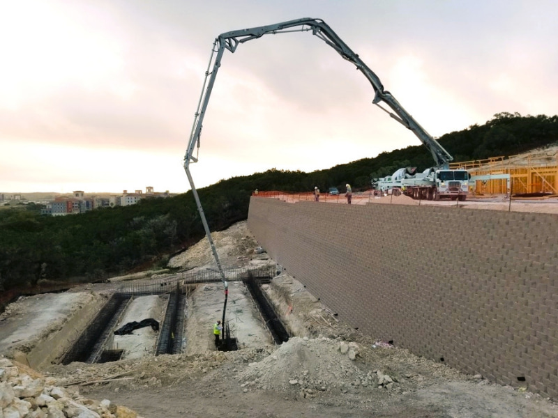 Concrete Pumping for Footing San Antonio, TX Mohawk Concrete Pumping