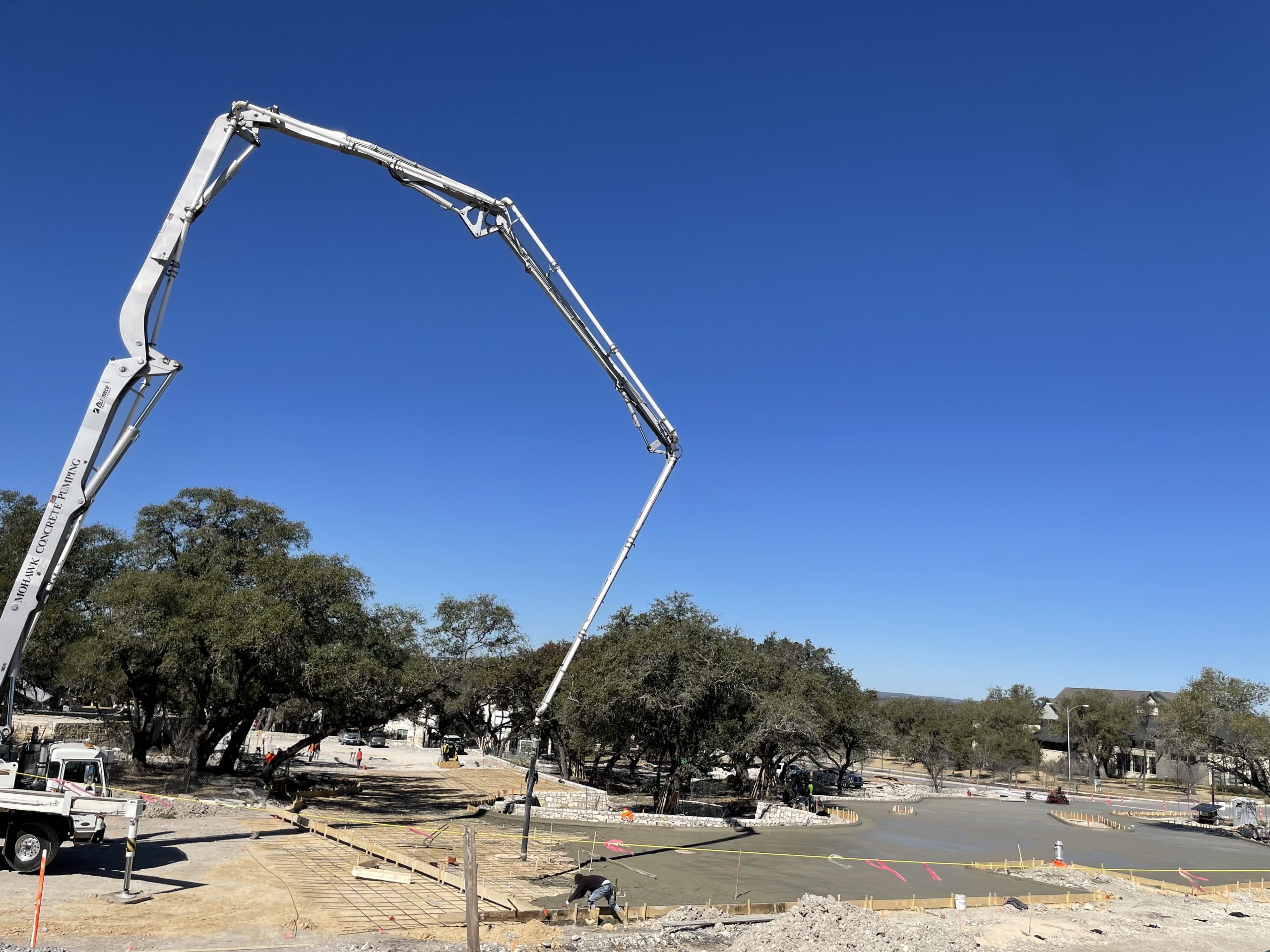 Paving Job for Estancia Austin, TX Mohawk Concrete Pumping
