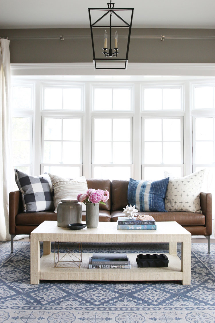 Brown Sofa With Light Gray Walls Baci Living Room