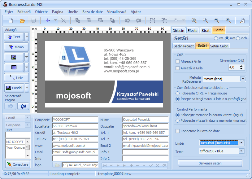 WORK Program Carti De Vizita Free Download