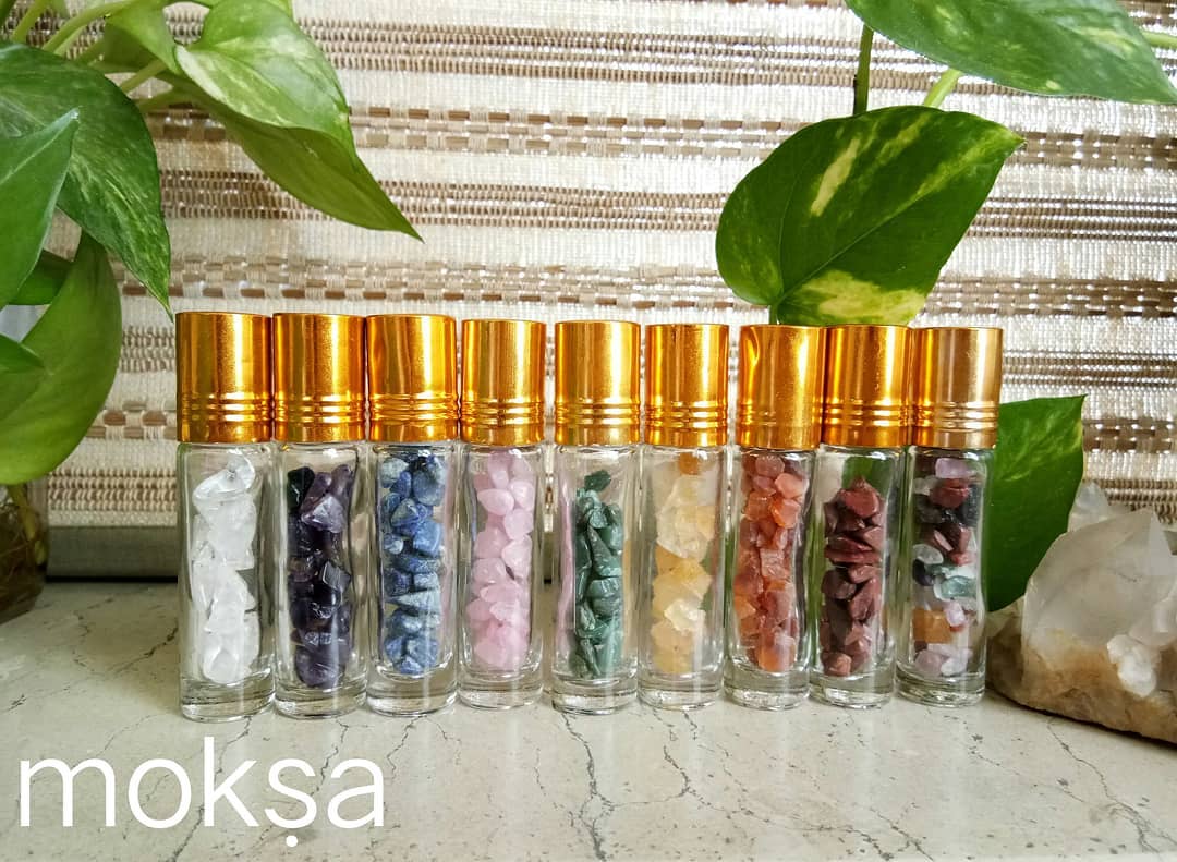 Crystal Aromatherapy Rollon Bottles 1pc Moksa