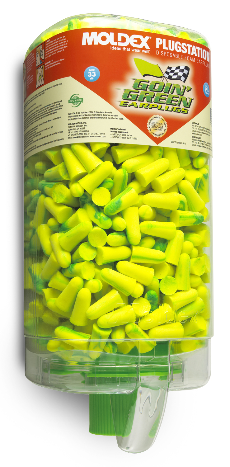 Goin’ Green® Foam Earplugs NRR 33 Hearing Protection Moldex