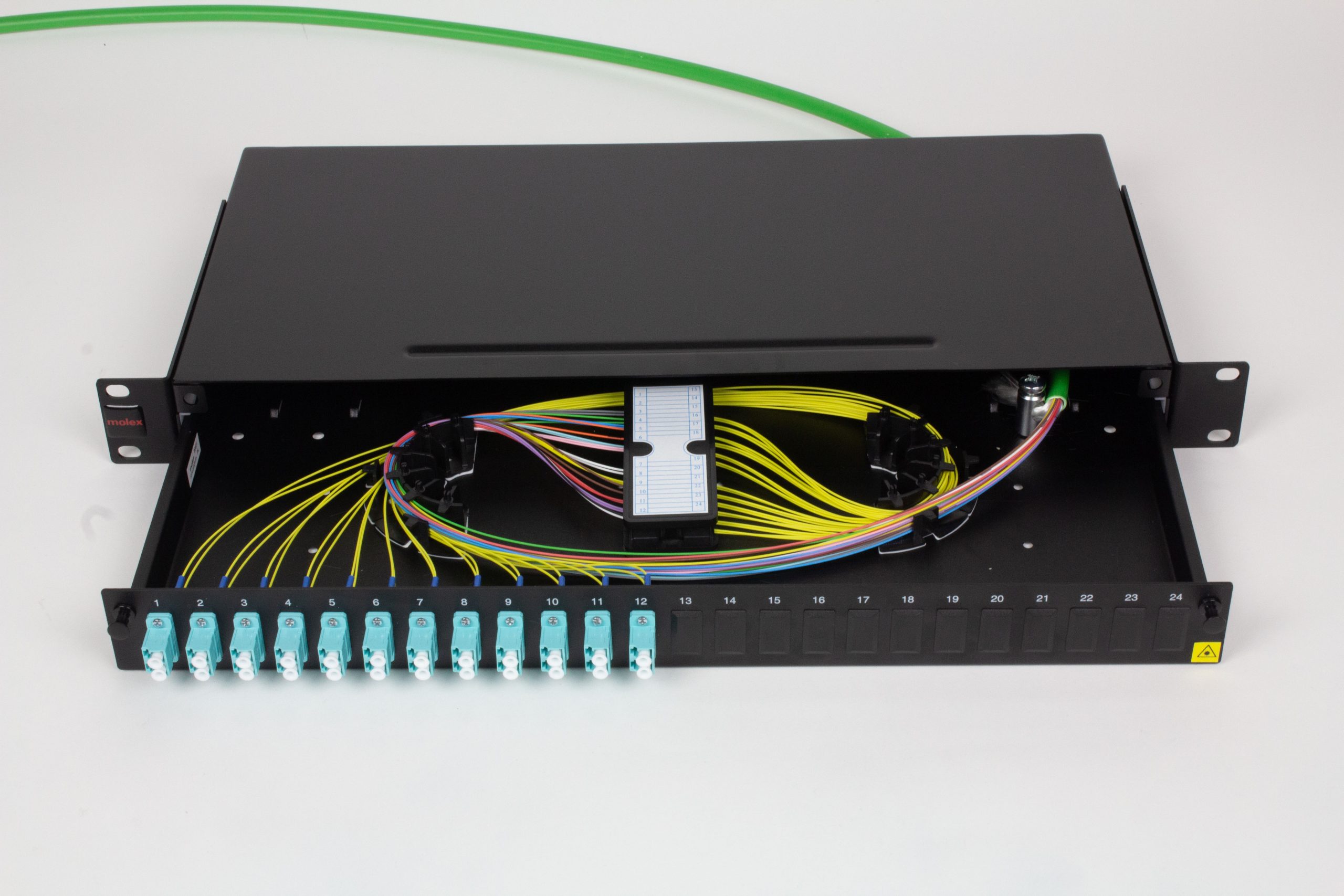 Utility Fiber Enclosure 1U 24 Port Duplex LC (48 Fiber) Unloaded » Molex