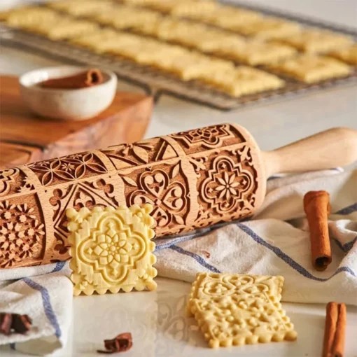 Wooden Square Embossed Rolling Pin Buy Today Get 55 Discount