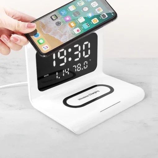 Multifunctional Wireless Charging Alarm Clock Buy Today Get 55