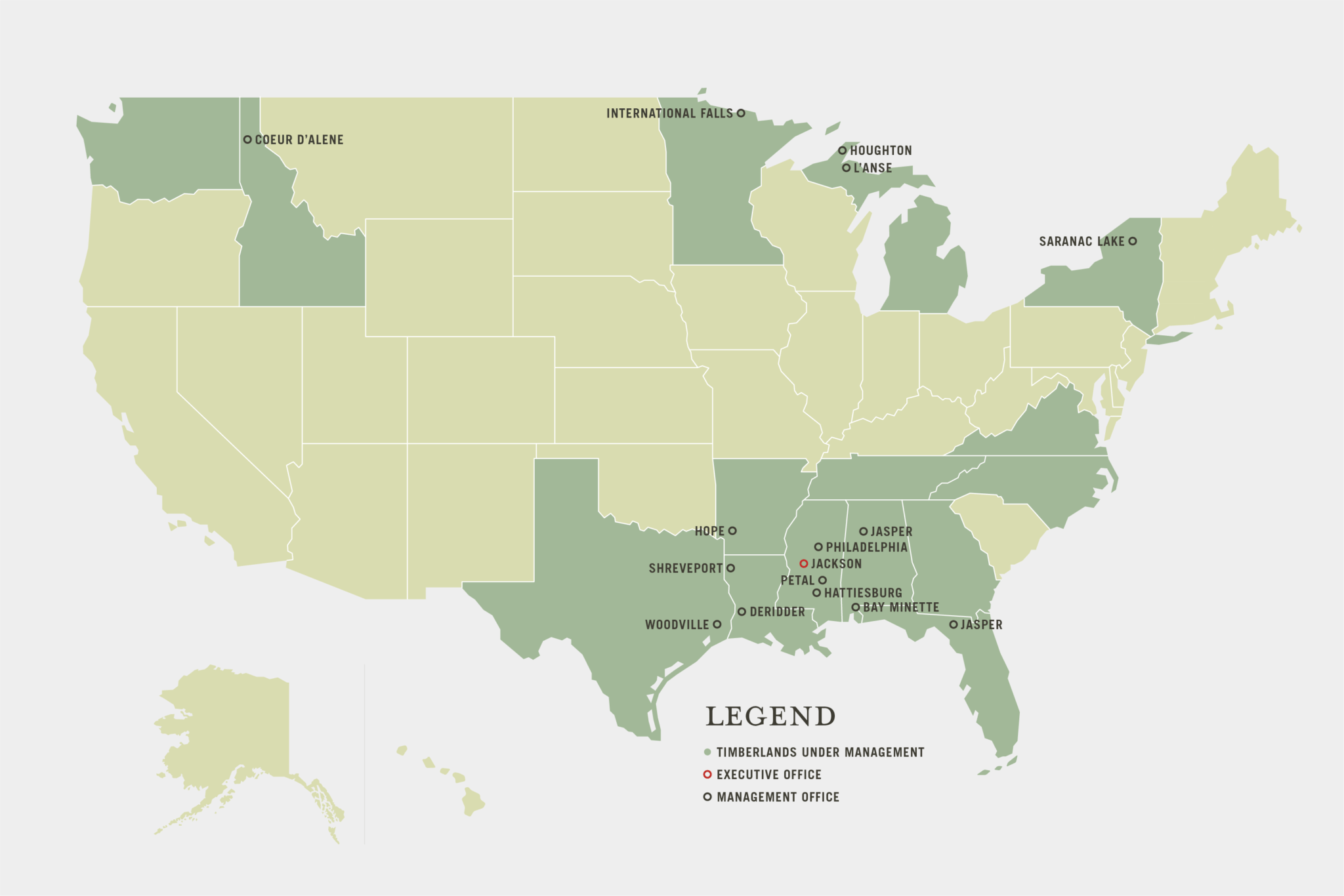Regions Map Molpus Woodlands Group