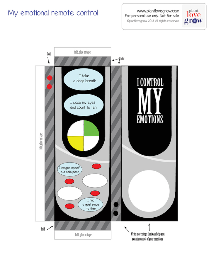 How to Be In Charge of Your Emotional Remote Control {Free Printable