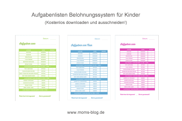 Kostenlose Downloads & Druckvorlagen Moms Blog, der Familien