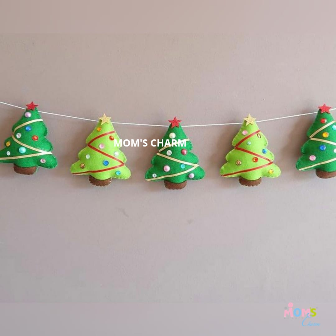 Christmas Tree Felt Garland Mom’s Charm