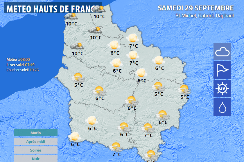 Météo du Samedi 29 Septembre et du Dimanche 30 Septembre Mona FM