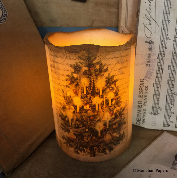 Christmas Tree Timered Flicker Candle C81