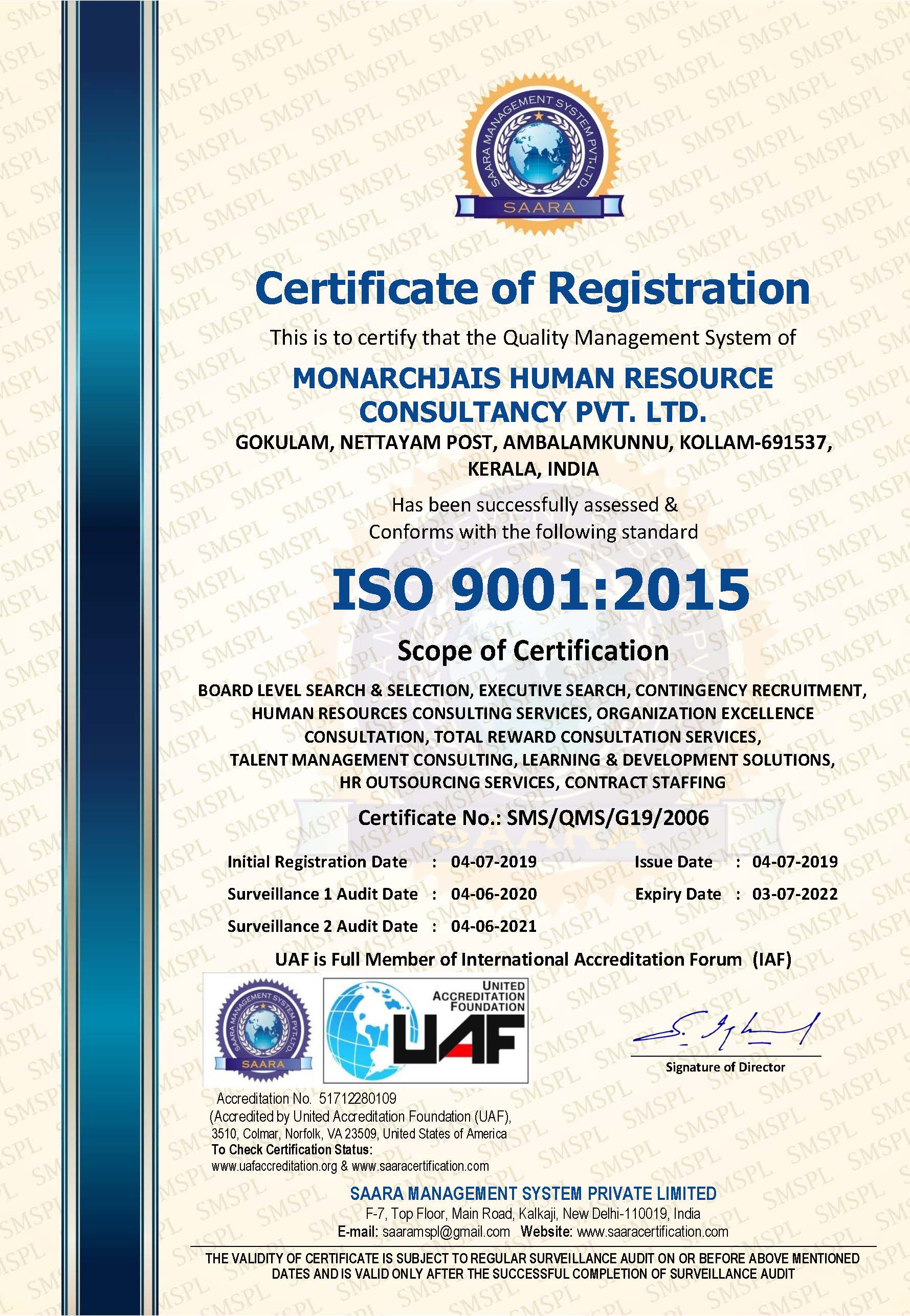 Certifications Monarchjais