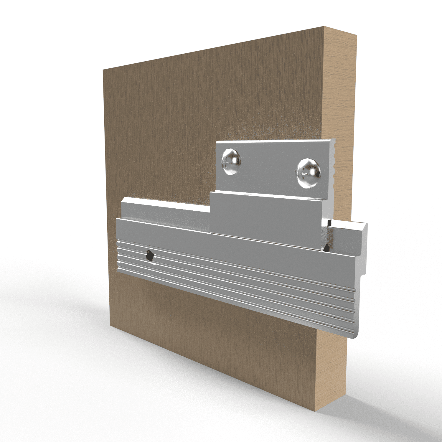 Aluminum Z Clip, 2 Inch Stock Clip Size, 1/4 Inch Projection, 3/8 Inch